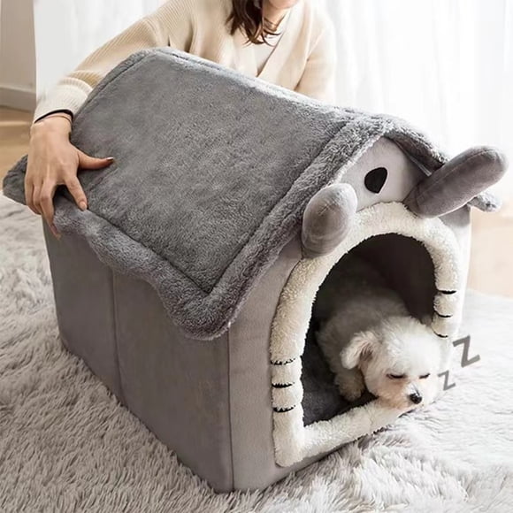 EGNMCR Lit pour Chien, Lit pour Chat, Niche Pliable pour Animal, Tapis de Lit pour Chenil pour Petits et Moyens Chiens et Chats, Hiver Chaud, Chihuahua, Niche pour Chats, Produits pour Animaux, Panier, Grotte pour Chiot, Sofa, Maison pour Chat