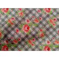 thumbnail image 4 of oneOone Cotton Poplin Fabric Leaves & Floral Check Print Fabric BTY 42 Inches Wide, 4 of 4