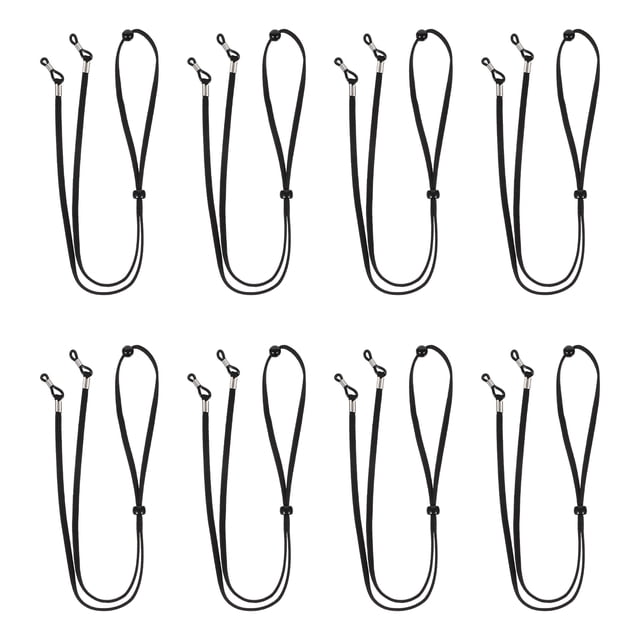 KAKOWELY 8Pcs Eyeglass Chains Cloth String Eyewear Retainer Strap Eyeglass Rope,13.39"X0.28"X0.28"