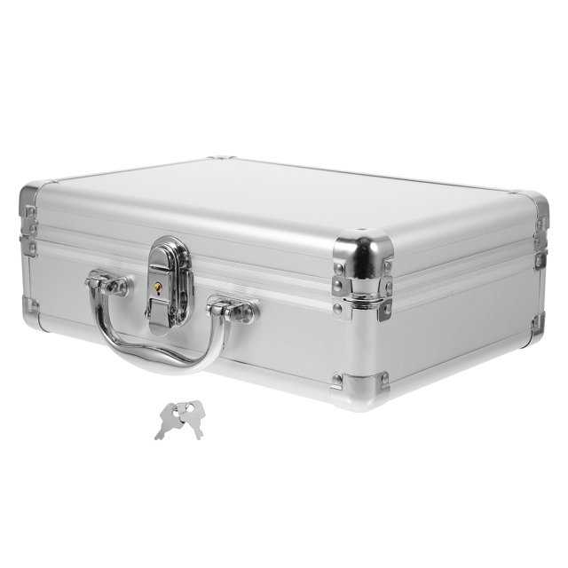 MasteelfCA Mallette en Alliage d'Aluminium, Étui Rigide Solide, Mallette de Rangement pour Outils de Maquillage