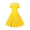thumbnail image 1 of Jusqu'à 65 % de Rabais! Robes d'Été Mode pour Femmes 2024 Grande Taille Col en V Manches Courtes Épaules Dénudées Taille Élastique Grande Robe, 1 of 5