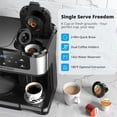 thumbnail image 4 of AIRMSEN 12-Cup Drip Coffee Maker with K Cup Combo, Programmable Coffee Machine with 1-4 Cup Setting, Single Serve or Coffee Pot, Auto Shut-off, Spill-Free Spout, 4 of 9
