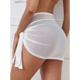thumbnail image 3 of 2PCS Women's Sheer Mesh Beach Sarongs - 82% Polyester Cover Ups for Swimwear, 3 of 8
