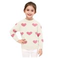 thumbnail image 2 of LckLvx Girls Sweaters Cute Crewneck Heart Pattern Pullover Trendy Long Sleeve Knit Tops, 2 of 6