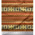 thumbnail image 1 of Soimoi Polyester Crepe Fabric Damask & Aztec Southwestern Printed Fabric 1 Yard 52 Inch Wide, 1 of 3