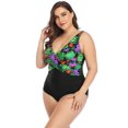 thumbnail image 4 of Beach Party Women's Plus Size Slimming Surplice One Piece Swimsuit, 4 of 7