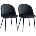 thumbnail image 1 of HOMCOM Dining Chairs Set of 2, Mid-Back Velvet-touch Upholstery Side Chair, 1 of 10