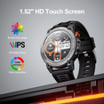 thumbnail image 1 of Refurbished STA J300 Smart Watch, 2.01" HD Color Screen, 180+ Sports Modes, Bluetooth 5.3 Call and Message Notifications, IP68 Waterproof, Voice Control, Black, 1 of 2