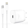thumbnail image 1 of iPhone 14 Charger【Apple MFi Certified】 USB C Wall Charger 20W PD Adapter with 3FT Lightning Cable Compatible iPhone 14/14 Pro/14 Pro Max/14 Plus/13 12 11 Pro Max/Pro/Mini/Xs Max/XR/X,iPad- 2 pack, 1 of 3