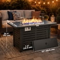 thumbnail image 3 of Outsunny Table de Foyer au Propane avec Housse de Pluie 50 000 BTU Foyer Extérieur, 3 of 9