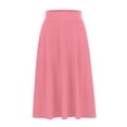 thumbnail image 5 of Jupes Enveloppantes de Mode pour Femmes Taille Haute Habillées Jupes Midi Décontractées Confortables Jupe Évasée Printemps Été Robe Mi-Longue Jupe Mi-Mollet Unie, 5 of 5