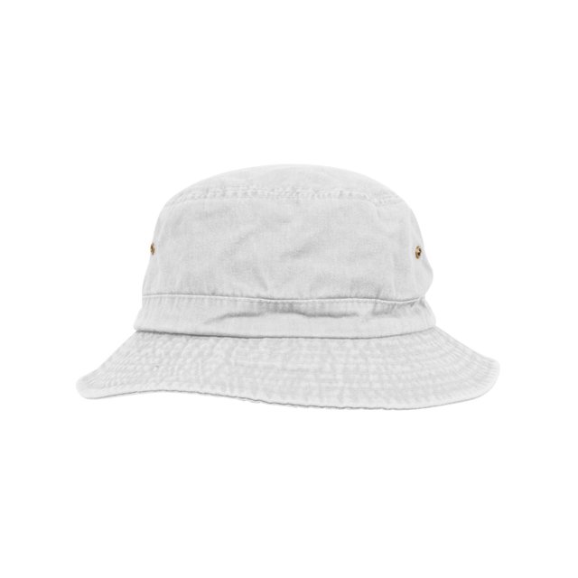 Top Headwear Washed Design Bucket Hat, White M/L