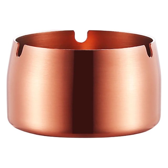 IMENGL Clearance! Delayuji Home Decor Stainless Steel High Temperature Resistant Drop Resistant Round Design Ashtray One Size Gold