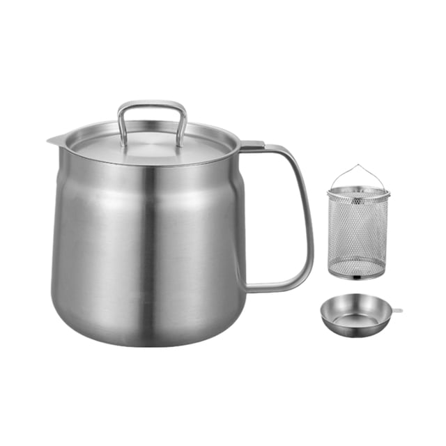Maytalsory Friteuse à Huile Durable avec Filtre à Mailles Fines Intégré pour une Cuisson Facile Outils de Cuisson Multifonctions 1,5 L