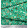 thumbnail image 2 of Soimoi Green Poly Georgette Fabric Cabbage Leaves Fabric Prints By Yard 52 Inch Wide, 2 of 3
