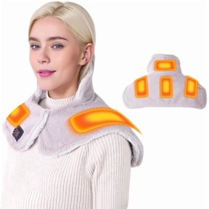 Todaioua USB Cou Épaule chauffante Pad avec 3 Paramètres de température Portable thermothérapie Wrap Auto-arrêt cadeau pour les parents soulagement de la douleur