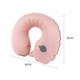thumbnail image 3 of MINISO Simple Inflatable U-shaped Pillow (Pink)- Ideal for travelling, napping and resting, portable, 3 of 7
