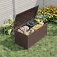 thumbnail image 4 of QinaQin Coffre de Terrasse de 99 Gallons, Boîte de Rangement Extérieure en Résine Étanche et Verrouillable pour Coussins de Patio, Outils, Tapis et Articles de Piscine, 4 of 7