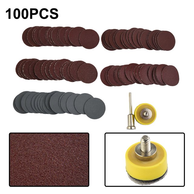 1 inch Flocking Sandpaper 25mm Sanding Disc Grinding Wood Polishing Set