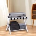 thumbnail image 4 of Xuanheng Folding Luggage Rack Suitcase Stand 68x45x55cm Multifunctional Storage Shelf White, 4 of 6