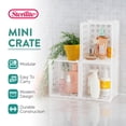 thumbnail image 3 of Sterilite Convenient Mini Square Small Storage Organizing Crate, Clear (36 Pack), 3 of 12