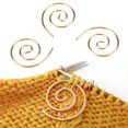 thumbnail image 4 of Spiral Cable Knitting Needle, Lightweight Strong Practicality Circular Knitting Needle  For Hats Gold, 4 of 8