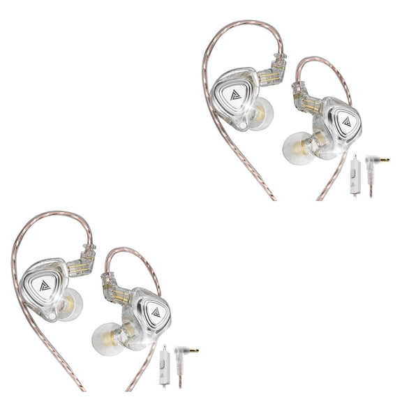Transemion ZX3 Wired Earphones Noise Reduction In-ear Headphone Live Streaming Voice Calling Headset with Silicone Cover Type 3 with Mic 2Set