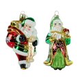 thumbnail image 1 of 2Pcs Santa Claus Pendants Glass  Tree Hanging Ornaments Decor for Holiday Home Party, 1 of 11