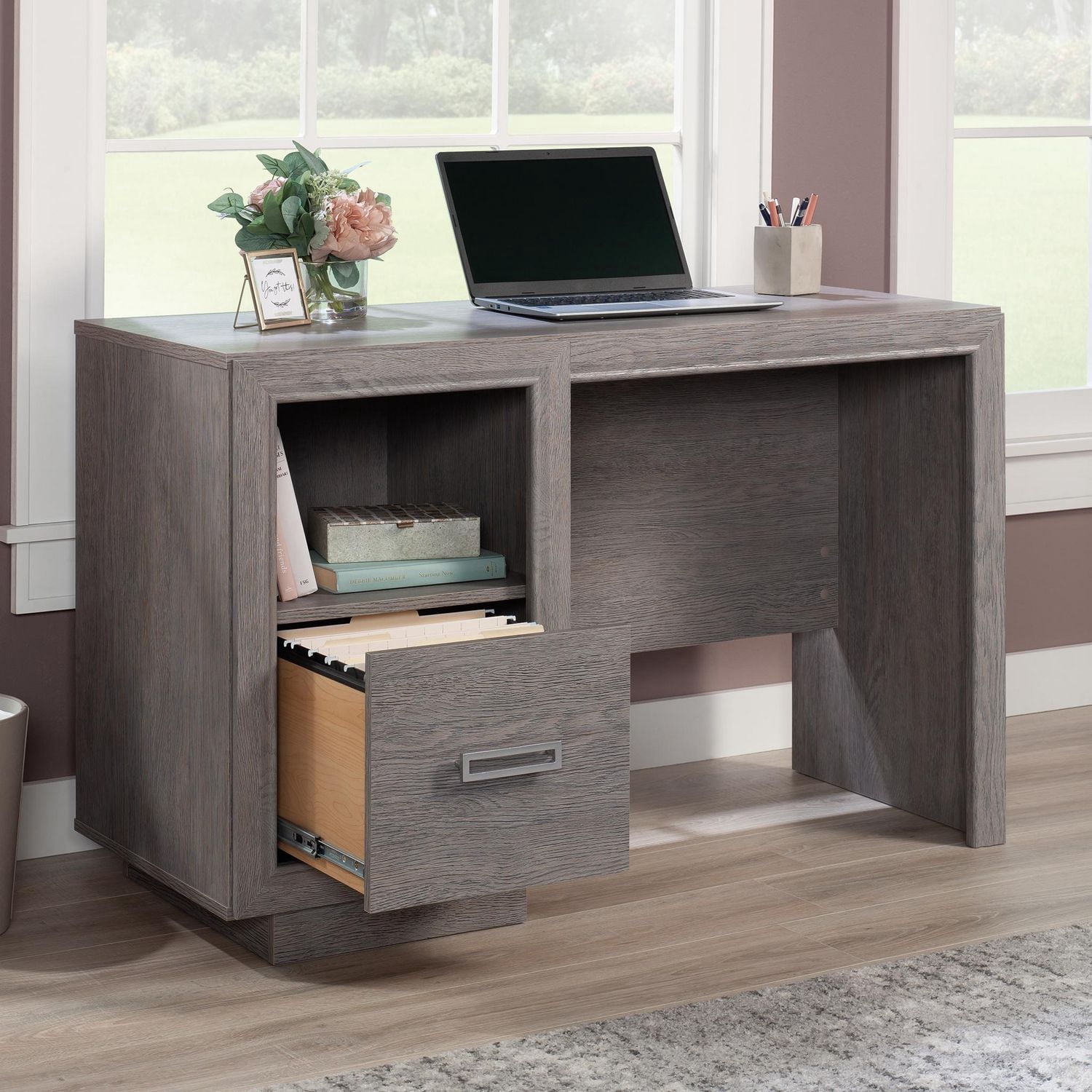 Sauder La Collection Hayes Garden Bureau, Finition Ashen Oak, 434183