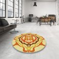 thumbnail image 4 of Ahgly Company Tapis de Zone Carré Orange Lavable en Machine, 7 Pieds Carré, 4 of 7
