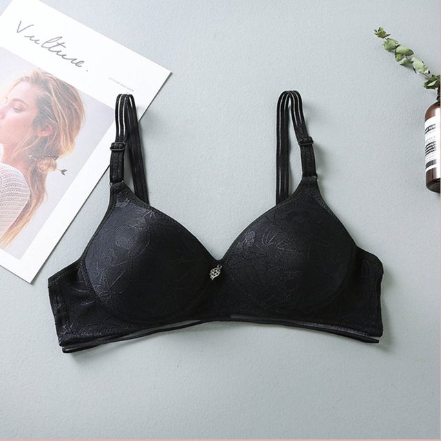 CHUANK Bras Easter Clearance Summer Fall Woman‘s Printing Gathered Together Daily Bra Underwear No Rims Blue