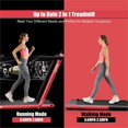 thumbnail image 3 of Pemberly Row Up To 7.5MPH 2.25HP Single Display Screen Treadmill in Red, 3 of 8