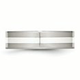 thumbnail image 3 of Stainless Steel Sterling Silver Inlay Flat 6mm Polished Band Size 9.5, 3 of 6