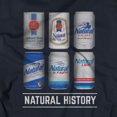 thumbnail image 3 of Natural Light T-Shirt à Manches Longues Bleu Marine Natty History Rowdy Gentleman - Petit, 3 of 5