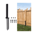 thumbnail image 3 of 2 Pack Fence Post Anchor Kit, Heavy Duty Steel Fence Post Repair Stakes,Fence Post Anchor Ground Spike for Repairing, 3 of 7