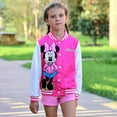 thumbnail image 4 of Disney Disney Mickey and Friends Toddler/Kids Girl Letter Print Colorblock Lightweight Bomber Jacket, 4 of 11