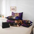 thumbnail image 4 of YST Cute Cat Bedding Comforter Set, 7-Piece, Animal Themed, Purple Galaxy, Full, 4 of 4