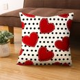 thumbnail image 1 of TIMIFIS Housses de Coussins 18x18 Pouces, Housse de Coussins en Lin de la Saint-Valentin avec Cœurs Rouges Amour pour Grand Canapé Sofa Intérieur Extérieur Décoration de Fête, 1 of 6