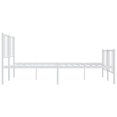 thumbnail image 5 of vidaXL Metal Bed Frame with Headboard and Footboard White 183x213 cm, 5 of 5