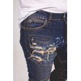 thumbnail image 2 of Jeans à Fermeture Éclair pour Hommes, Coupe Ajustée, Droit, Mode, Extensibles, Style Biker, Skinny Détruit, 2 of 7
