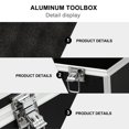 thumbnail image 3 of Aluminum Alloy Tool Box Multifunction Hard Storage Case Portable Parts Box, 3 of 9