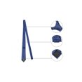 thumbnail image 2 of INSPIRE CHIC Men's Solid Color Narrow Stripes Necktie Graduation Suit Formal Ties Dark Blue, 2 of 5