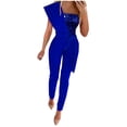 thumbnail image 2 of LSLJS Combinaison Sans Manches pour Femmes, Combinaison Décontractée Unie avec Ceinture, 2 of 8