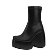thumbnail image 2 of LSLJS Chaussures pour Femmes Mode Rétro à Talon Moyen Bottes Cavalières Hautes Élastiques Bottes Muffin Bottes Simples, Bottes Compensées Mi-Mollet pour Femmes, Bottes pour Femmes, 2 of 5