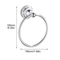 thumbnail image 2 of IUYYPU Stainless Steel Space Saving Towel Ring Kitchen Wall Mounted Round For Bathroom, 2 of 10