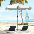 thumbnail image 2 of Outsunny Parasol de Patio Extérieur 8,5 Pi avec Manivelle d'Inclinaison pour Terrasse Blanc Crème, 2 of 10
