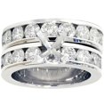thumbnail image 1 of 3ct Diamond Engagement Semi Mount Wedding Ring Set White Gold Channel Set, 1 of 1