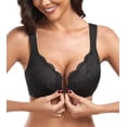 thumbnail image 1 of Curyon Womens Front Closure Underwire U-Back Unpadded Wide Strap Plus Size Bra,46D, 1 of 5