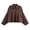 Veste à Manches Courtes pour Femme, variante sur aohooy Veste en Similicuir pour Femme à Manches Longues, Blouson Bomber de Moto à Fermeture Éclair, Léger, Ourlet Bouffant, Manteau en Suède, Café, S