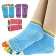 thumbnail image 3 of Flexibility Non-Slip Socks, Free Size Five Toes Socks, for Yoga Barre Pilates Bikram, 3 of 8
